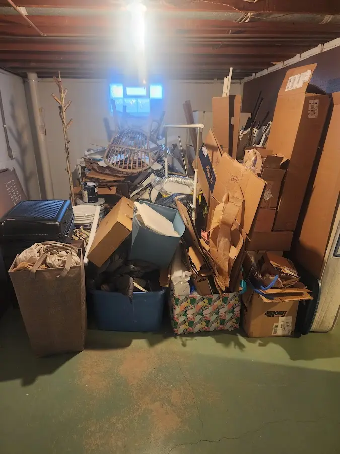 Roll-off dumpster container at job site for 20 Yard Dumpster Rental in Geneva